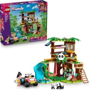 LEGO® Friends Panda Sanctuary Animal Care 42648 Building Set Toy for Kids, 2 Minidolls and 3 Bear Figures for Imaginative Play, Tree House and ATV Playset for Girls and Boys Aged 7 and up