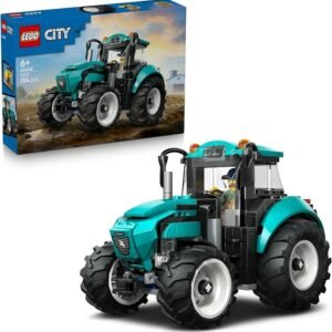 LEGO® City Tractor 60498 Farm Toy Building Set with Farmer Minifigure – Classic Farm Vehicle with Large Rubber Tractor Tyres – Great Birthday or Christmas Toy for Boys, Girls and Kids Aged 6 and Over