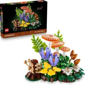 LEGO® Botanicals Woodland Mushrooms 11505 Building Set for Adults – Mushroom Decor – Nature Playset Idea for Women, Men and Plant Lovers – Includes a LEGO Toadstool and Flowers – Autumn Craft Activity