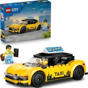 LEGO® City Taxi 60487 Model Car Kit with 2 Minifigures – Iconic Taxi Car Toy for Boys, Girls and Kids Aged 5+ – Classic Toy for Vehicle Lovers – Fun Room Decor – Small Treat Idea for Birthdays