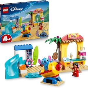 LEGO® ǀ Disney Beach Fun with Lilo & Stitch 43280 Toy Building Set for Young Kids – Imaginative Playset with Lilo and Stitch Disney Characters – Fun Playset-Giving Idea for Girls and Boys Aged 4+
