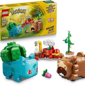 LEGO® Pokémon™ SMART Play™: Berry Bash with Bulbasaur and Bidoof 72155 Compatible Interactive Toy Set Incl. 2 SMART Tags and 2 Pokémon – Playset Idea for 7+ Year Old Boys and Girls