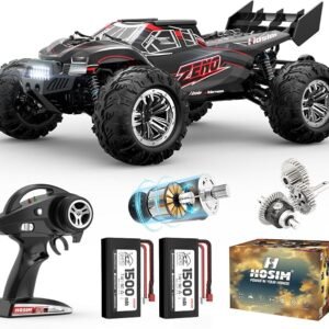 Hosim 1:10 RC Cars for Adults and Kids, High Speed Large RC Truck 48+ KMH, 4X4 Off-Road All Terrains Waterproof Remote Control Car, Hobby Grade Fast Racing Toy Gift Monster Trucks