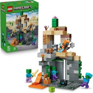 LEGO® Minecraft® Zombie Dungeon 21587 Pretend Play Building Toy for Boys and Girls Aged 8+ – Minecraft Playset with 3 Zombies, Warrior Figure and Gaming Accessories – Toy Idea for Kids’ Birthdays