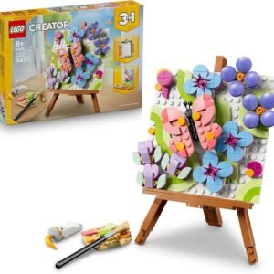 LEGO® Creator 3 in 1 Floral Art Decor Painting 31390 Toy – Building Set for Creative Kids – Construct a Painting, Picture Frame or Flamingo Sketch – Playset Idea for Girls and Boys Aged 8+