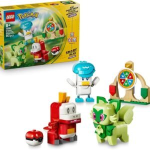 LEGO® Pokémon™ SMART Play™: Sprigatito, Fuecoco and Quaxly Battle 72158 Compatible Interactive Toy Set Incl. 3 SMART Tags and 3 Pokémon – Playset Idea for 8+ Year Old Boys and Girls