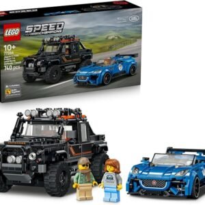 LEGO® Speed Champions Jaguar Project 7 & Land Rover Defender 77264 Toy Car Kit for Kids Aged 10+ – Building Set with 2 Cars and 2 Minifigures – Playset Idea for Boys, Girls and Car Lovers