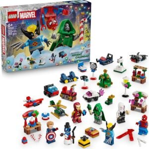 LEGO® Super Heroes Marvel Advent Calendar 2026 76340 Building Toys – 6 Minifigures, Including Spider-Man, Iron Man, Ghost Spider, Captain America – Christmas Toy for Boys, Girls and Kids Aged 6+
