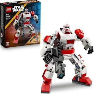 LEGO® Star Wars™ Clone Shock Trooper™ Mech 75448 Toy Building Set – Quick-Build Posable Figure for Action Play with a LEGO Minifigure – Small Star Wars Toy for Kids, Boys and Girls Aged 6+