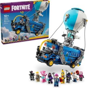 LEGO Fortnite Battle Bus Toy for 10+ Year Old Boys, Girls & Gamers, Video Game Vehicle Building Set with 9 Character Minifigures, Creative Kids’ Toy for Gaming Fans 77073