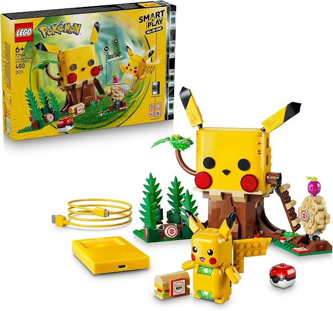 LEGO® Pokémon™ SMART Play™: Training House with Pikachu 72164 All-in-One Interactive Toy Set Incl. SMART Brick, 4 Tags, Figure & Charger - Playset Idea for 6+ Year Old Boys and Girls