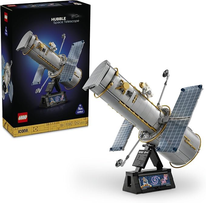 LEGO® Icons Hubble Space Telescope 11382 Science Decor Building Set for Adults - Replica with Posable Solar Arrays and a Detailed Instrument Bay - Toy Idea for Astronomy and Space Enthusiasts