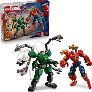 LEGO® ǀ Marvel Mech Battle: Spider-Man vs. Doc Ock 76338 Super Hero Building Toy for Boys and Girls – 2 Mech Suits with Spider-Man, Doc Ock and Ghost-Spider Minifigures – Treat for Kids Aged 6+