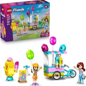 LEGO® Friends Ice Cream & Balloon Stand 42692 Building Set – Pretend Play Toy – 2 Minidolls, Bike, Mascot, Balloons, Ice Lollies, Cash Register – Toy Idea for Girls and Boys Aged 6 Years and Over