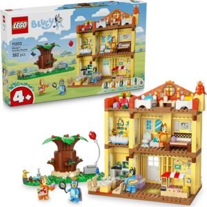 LEGO® Bluey: Bluey’s Family House 11203 Playset, Pretend-Play Home-Building Kit with Minifigures, Playhouse Toy for Kids Who are Fans of the Popular TV Show, Toy for Boys and Girls Aged 4 and Up