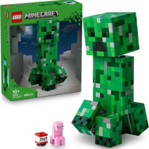 LEGO® Minecraft® The Creeper™ (665 pcs) Gamer Decor, Creative Action Figure Building Toy for Kids, Fun Video Game Toys for Players’ Gaming Room Display, Collectible Figure for Boys and Girls 21276