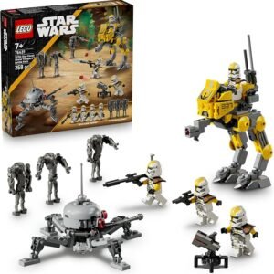 LEGO® Star Wars: Revenge of the Sith™ 327th Star Corps Clone Troopers™ Battle Pack 75431 Anytime Toy Idea for Boys,Girls and Fans Aged 7 Plus,Includes an AT-RT Walker, Spider Droid,Blasters and More