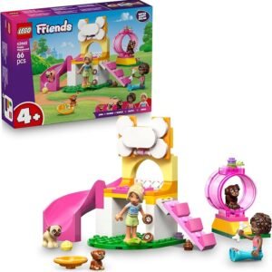 LEGO® Friends Puppy Playground 42665 Building Kit for Kids, Creative Toy for Pretend Play, Animal Playset for Girls and Boys Aged 4 Years Old and Up, 2 Minidolls, 3 Dog Figures and Accessories