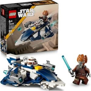 LEGO® Star Wars: The Clone Wars™ Plo Koon’s Jedi Starfighter™ Microfighter 75400 Collectible Building Toy for Kids, Toy for Boys, Girls and Fans Aged 6 Years Old and Up, Includes a Blue Lightsaber™