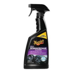 Quik Interior Detailer Cleaner 473 ml – Safe Non Greasy Interior Cleaner with Sun Blocking Agents for Plastics Vinyl Leather Rubber Metal and Screens – Spray On Wipe Off Formula