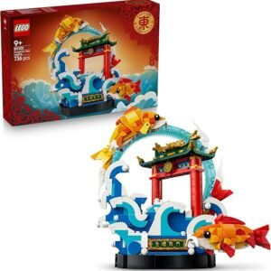 LEGO® Chinese Festivals Prosperity Carp Leaping 80120 Building Toy for Kids – Fish Art Decor – Creative Playset Set for Boys, Girls and Art Lovers Aged 9+