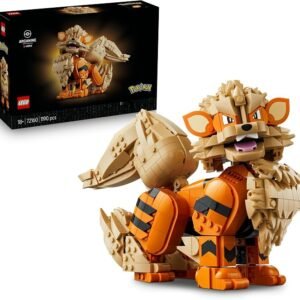 LEGO® Pokémon™ Arcanine 72160 Building Set – Construct a Detailed Figure with Posable Features to Display as Pokémon Decor – Collectable Video Game Toy Idea for Ages 18+