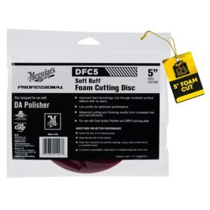 Soft Buff DA Foam Cutting Disc – Eliminates Swirls, Scratches, Buff Trails and Oxidation – Foam Buffing Pads – Superior Finish for Automotive Painted Surfaces – 5.5in / 140mm