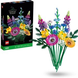 LEGO® Botanicals Wildflower Bouquet 10313 Building Set for Adults; Surprise a Loved One with a Brick-Built Bunch of Flowers; A Mindful Project for Adults that Includes 8 Species of Wildflowers