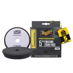 5″ Finishing Foam Pads – M5FFP2 – Professional Foam Pad for Finishing, use with Meguiar’s Finishing Products for Increased Gloss and Shine, or use to Apply a Car Wax to Protect, 2 Pack
