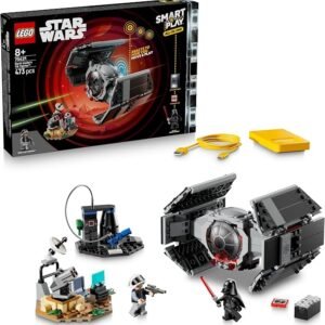 LEGO® Star Wars™ SMART Play™: Darth Vader’s TIE Fighter™ 75421 Interactive Building Toy -All-in-One Set – Reacts to How You Move and Play with a SMART Brick -Treat for Boys, Girls and Kids Aged 8+