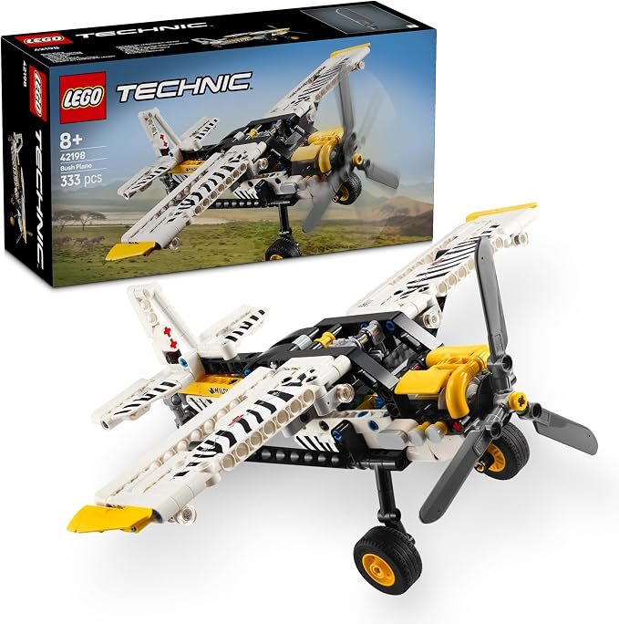 LEGO Technic Bush Plane Toy for 8+ Year Old Boys & Girls, Model Airplane Buiding Set for Imaginative Role Play, Kids Toy Engineering Vehicle, STEM Construction Kit to Build 42198
