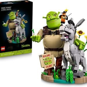 LEGO® Shrek: Shrek, Donkey & Puss in Boots 72423 Building Kit – Movie Memorabilia with 3 Figures – Nostalgic Adult Building Set for Women and Men – Movie Playset Idea for Ages 18+