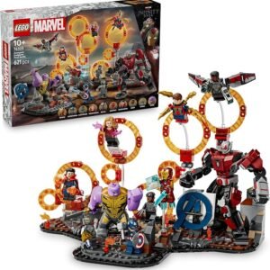 LEGO® Super Heroes Marvel Avengers: Endgame Final Battle 76323 Kids’ Buildable Adventure Set,10 Figures Including Iron Man, Black Panther and Iron Spider Construction Toys,for Boys and Girls