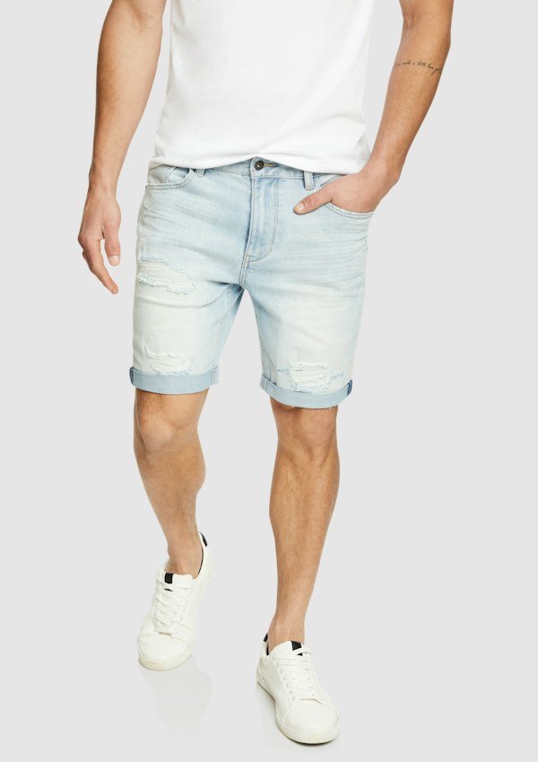 Zeb Ripped Denim Short