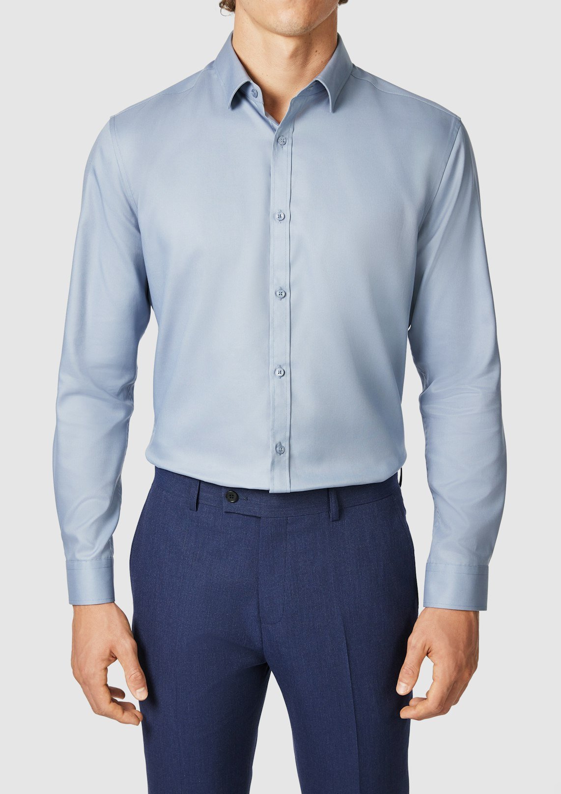 Mid Blue London Slim Dress Shirt