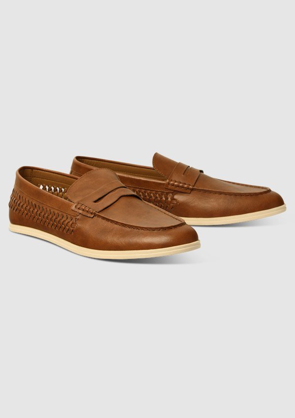 Denny Faux Leather Boat Shoe