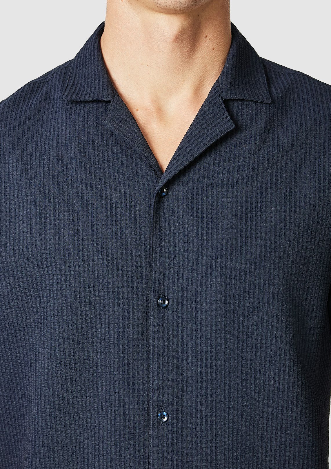 Navy Euston Stretch Shirt