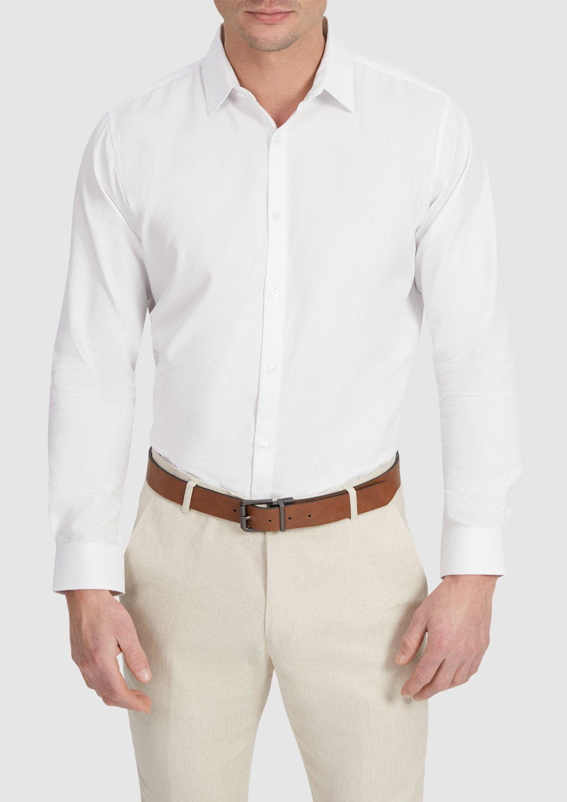 White Cardiff Classic Dress Shirt