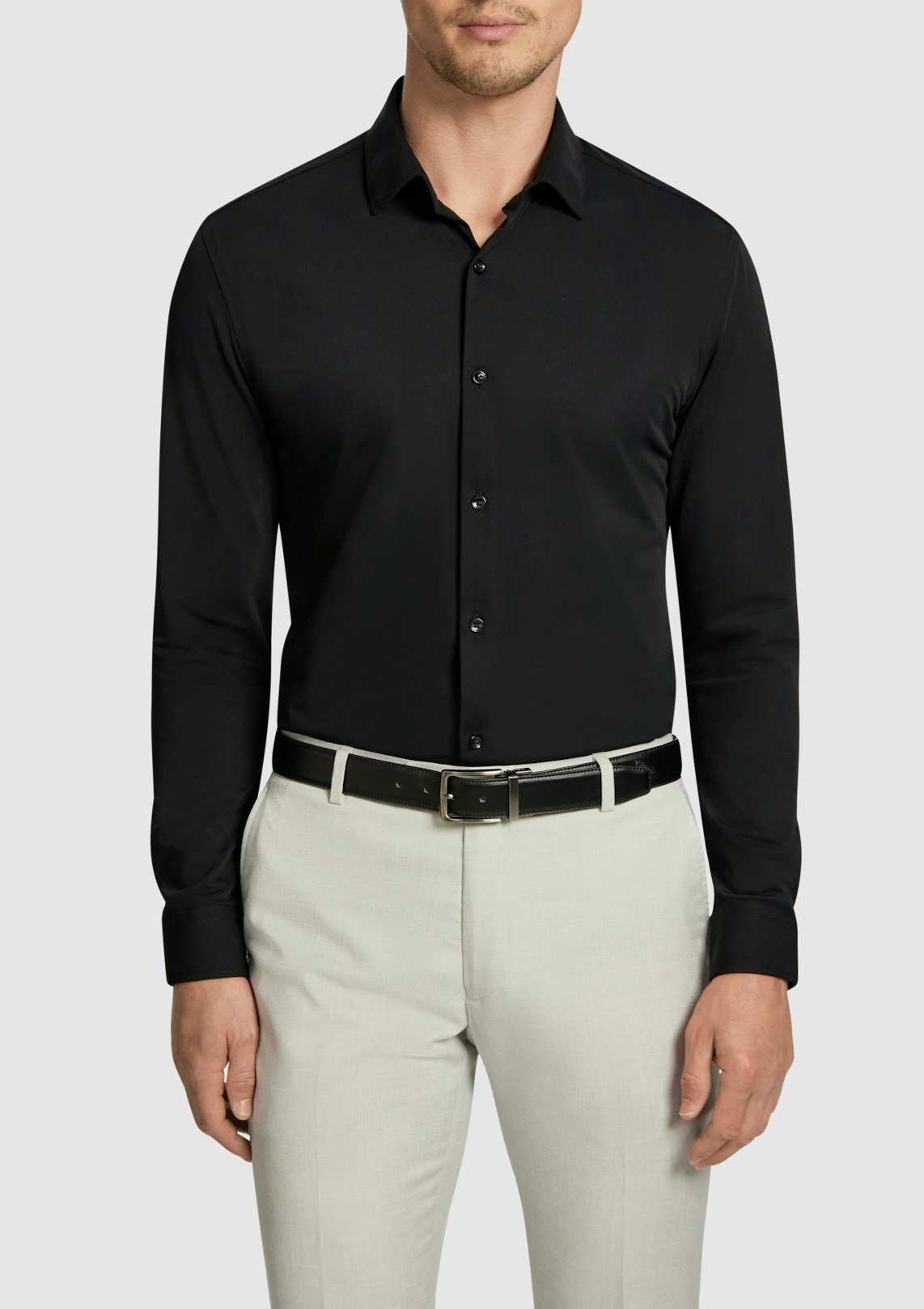 Black Creston Super Stretch Slim Dress Shirt