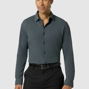 Petrol Green Creston Super Stretch Slim Dress Shirt