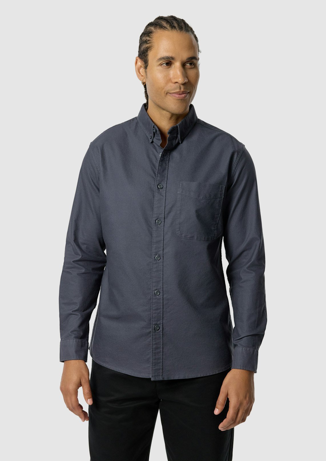 Smoke Chapman Classic Stretch Oxford Shirt