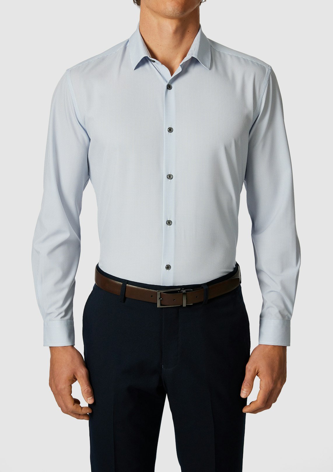 Light Blue Lima Super Stretch Slim Shirt