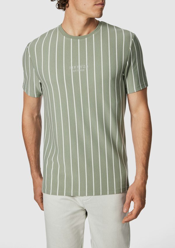 Greg Stripe Crew Neck Tee