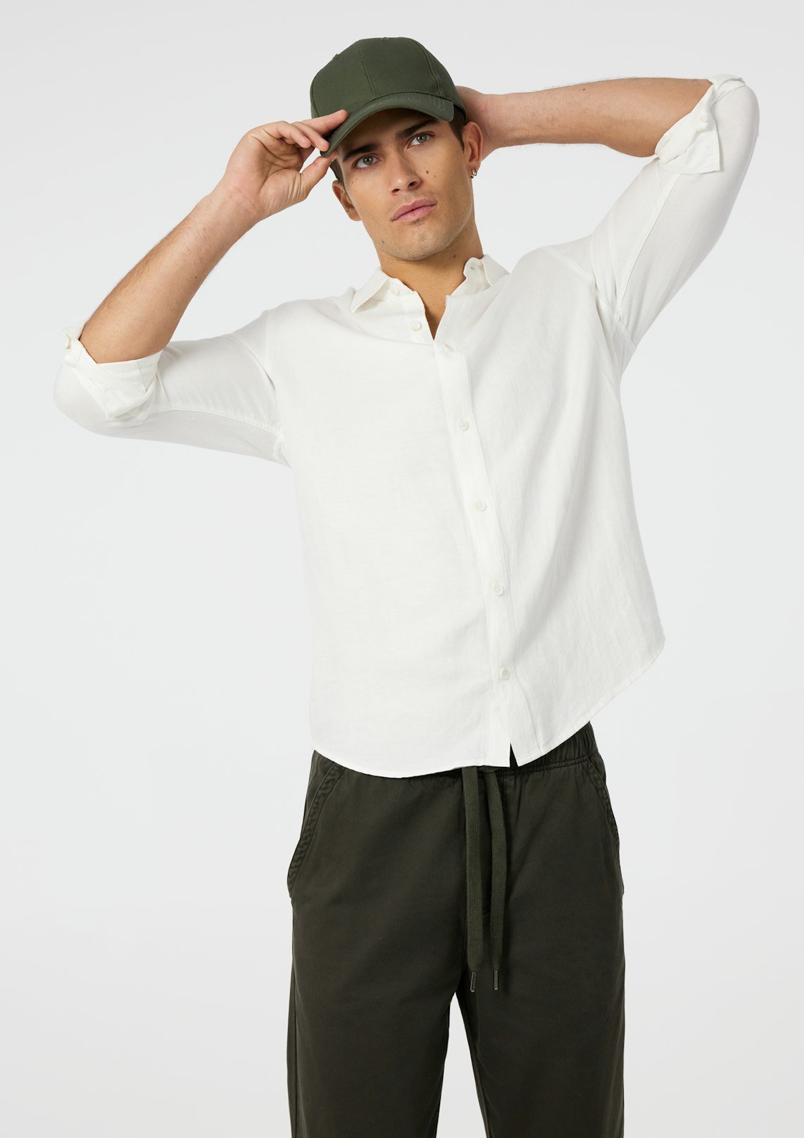 Off White Maui Viscose Linen Shirt