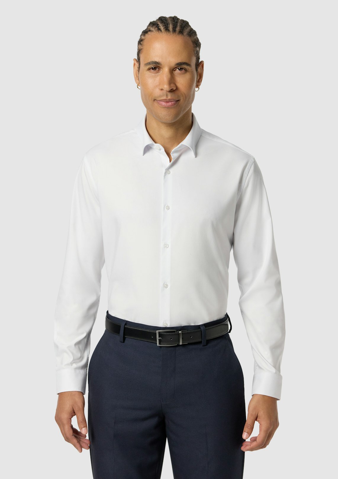 White Oslo Classic Stretch Dress Shirt