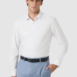 White Oslo Slim Stretch Dress Shirt