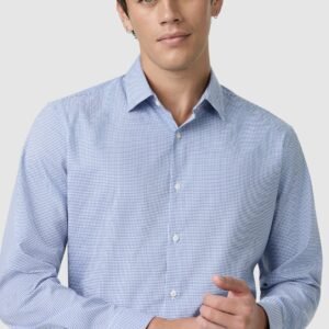 Blue Black Oslo Classic Stretch Dress Shirt