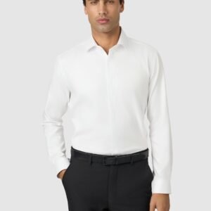 White Elton Slim Dress Shirt