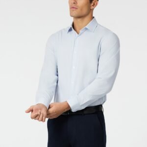 Light Blue Cove Stripe Bamboo Viscose Shirt
