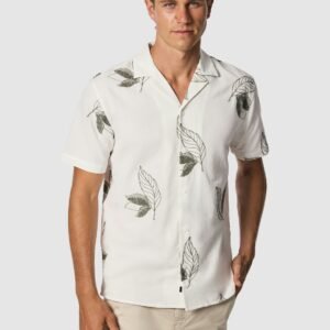Off White Blake Embroidered Short Sleeve Shirt
